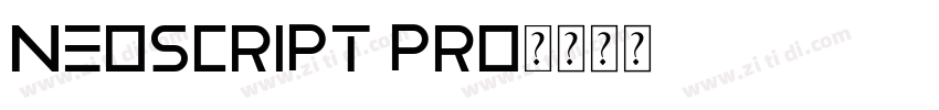 Neoscript Pro字体转换